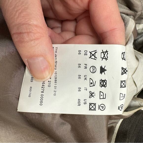 Boss Hugo Boss Brown Mens 2 Button Closure Blazer Suit Jacket Mens 46R Career - Picture 12 of 13